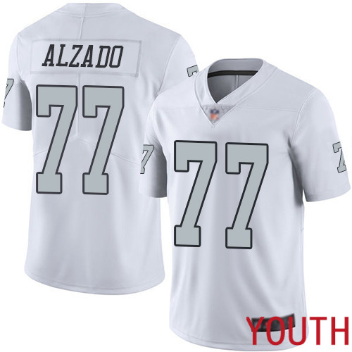 Oakland Raiders Limited White Youth Lyle Alzado Jersey NFL Football 77 Rush Vapor Untouchable Jersey